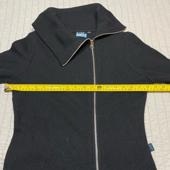 Black Kuhl Wool Zip Up Prague Sweater Size S - Picture 8 of 10